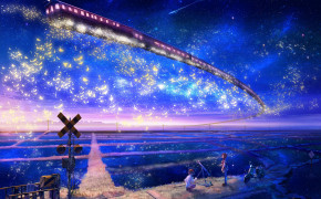 Anime Night Sky Wallpaper 106122