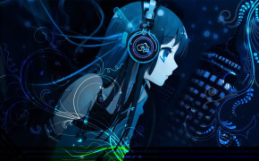 Anime Girl With Headphones Manga Series Widescreen Wallpapers 105559