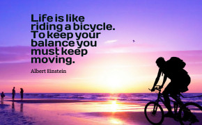 Life Is A Riding Bicycle Quotes Wallpaper 10723