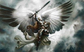 Angel Warrior Dark Desktop Wallpaper 110582