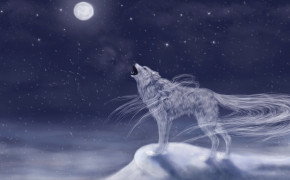 Fantasy Wolf HD Desktop Wallpaper 112143