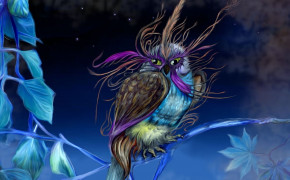 Fantasy Owl Dark HD Desktop Wallpaper 111741