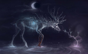 Fantasy Deer Dark HD Wallpapers 111306
