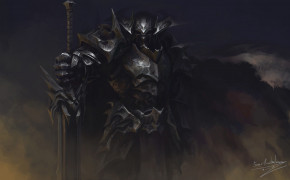 Fantasy Knight Dark Desktop Wallpaper 111532