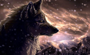 Fantasy Wolf Dark Desktop Wallpaper 112158