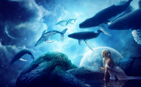 Fantasy Whale Dark HD Desktop Wallpaper 112138