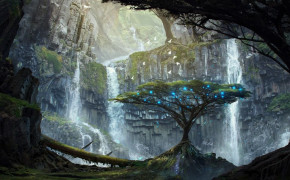 Fantasy Waterfall Cool Background HD Wallpapers 112071