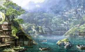 Fantasy City HD Background Wallpaper 111227