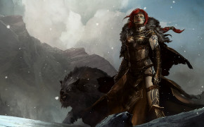 Fantasy Warrior Background Wallpaper 112041