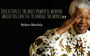 Nelson Mandela Education Most Powerful Weapon Quotes Wallpaper 10814