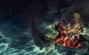 Fantasy Viking Dark Background Wallpaper 112038