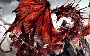 Dragon Battle Background Wallpaper 110810