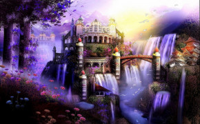 Fantasy Waterfall Dark Wallpaper 112088