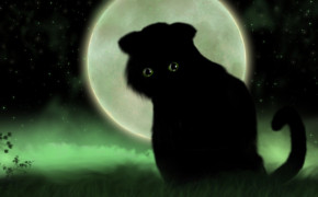 Fantasy Cat Dark HD Wallpaper 111185