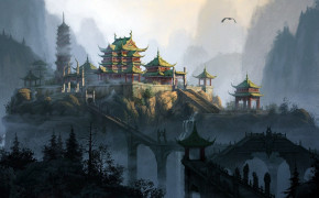 Fantasy Temple Background Wallpapers 111918