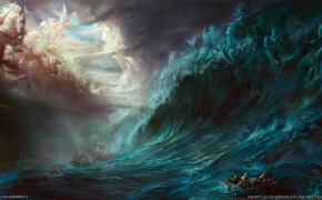 Fantasy Ocean Dark Background Wallpaper 111715