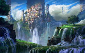 Fantasy Waterfall Desktop Wallpaper 112063