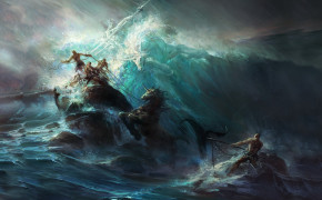 Poseidon Dark Background Wallpaper 112623