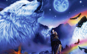Fantasy Wolf Cool Desktop Wallpaper 112151