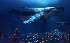 Fantasy Whale Dark Wallpaper 112139