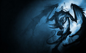 Blue Dragon Dark HD Desktop Wallpaper 110637