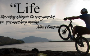 Ride Bicycle Life Quotes Wallpaper 10856