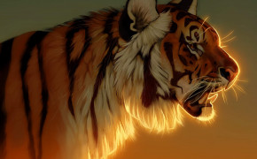 Fantasy Tiger Background Wallpaper 111948
