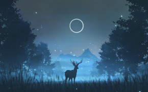 Fantasy Deer HD Desktop Wallpaper 111283