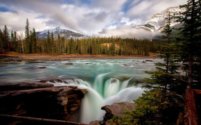 Athabasca Falls Waterfall Best Wallpaper 117314