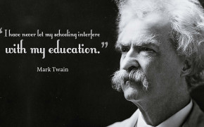 Mark Twain Education Schooling Quotes Wallpaper 10768