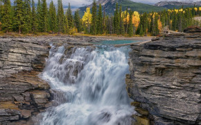 Athabasca Falls Jasper National Park HD Desktop Wallpaper 117307