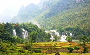 Ban Gioc–Detian Falls Waterfall HD Background Wallpaper 117423