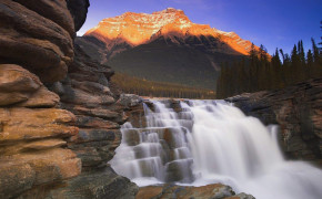 Athabasca Falls Waterfall Desktop Wallpaper 117315