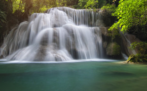 Huai Mae Kamin Waterfall Kanchanaburi Province Best HD Wallpaper 114340