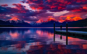 Lake McDonald Montana USA Background Wallpaper 115368