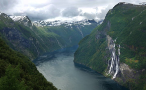 Seven Sisters Waterfall Norway Desktop HD Wallpaper 118401