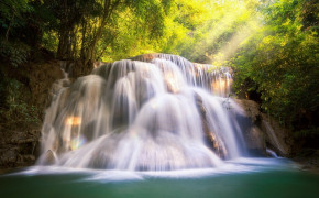 Huai Mae Kamin Waterfall HD Desktop Wallpaper 114331