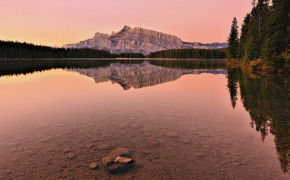 Two Jack Lake Photography Background Wallpaper 119174