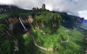 Angel Falls Canaima Venezuela Background Wallpaper 117126
