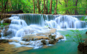 Huai Mae Kamin Waterfall Kanchanaburi Province HD Desktop Wallpaper 114344