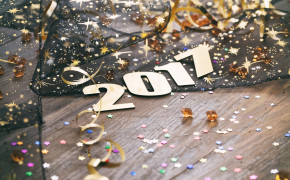 2017 Glitter Stars Happy New Year Wallpaper 11565