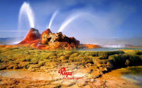 Geyser Water Eruption Desktop Wallpaper 113979