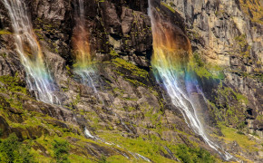 Seven Sisters Waterfall Norway Widescreen Wallpapers 118412