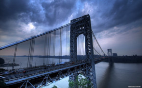 George Washington Bridge Hudson River HD Background Wallpaper 120487