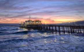 Santa Monica Pier Background HD Wallpapers 124409