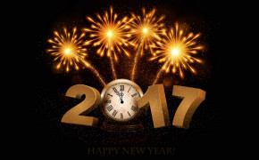 New Year 2017 Fireworks Digital Wallpaper 11990