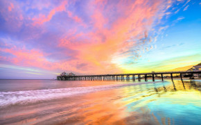 Santa Monica Pier Photography Background HD Wallpapers 124424