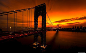 George Washington Bridge Hudson River Wallpaper HD 120492