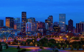 Denver Colorado Night Background Wallpaper 120258