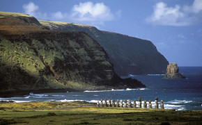 Easter Island,Chile,Island Ahu Tongariki Widescreen Wallpapers 122247